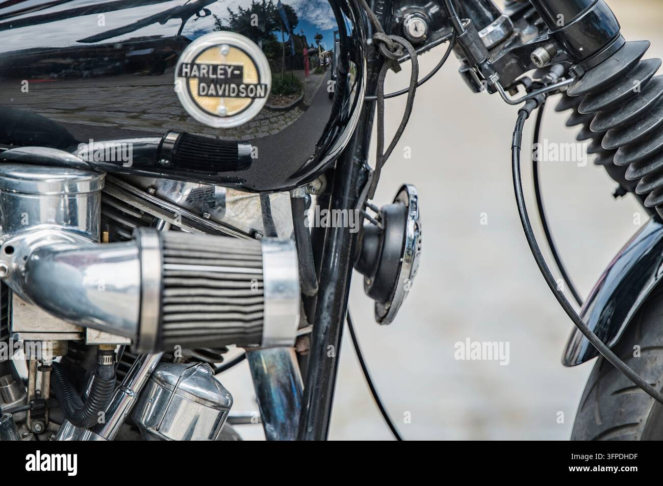 Erscheinungsbild eines Harley-Davidson-Motorrads Stockfoto