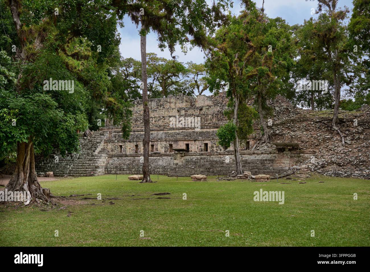 Maya-Ruinen von Copán, Plaza Occidental, Copán, Honduras, Zentralamerika Stockfoto