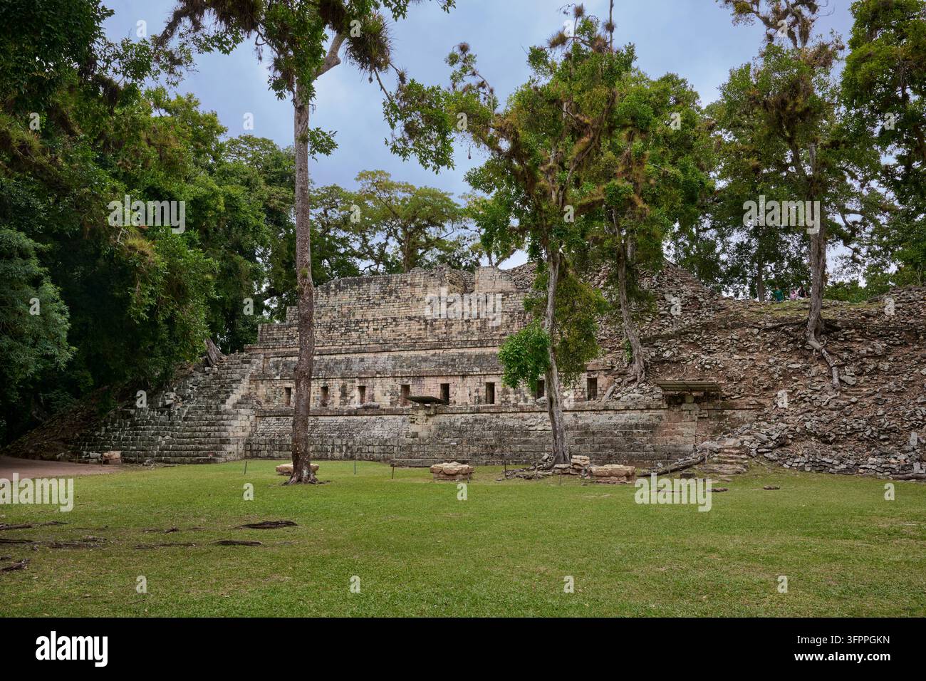 Maya-Ruinen von Copán, Plaza Occidental, Copán, Honduras, Zentralamerika Stockfoto