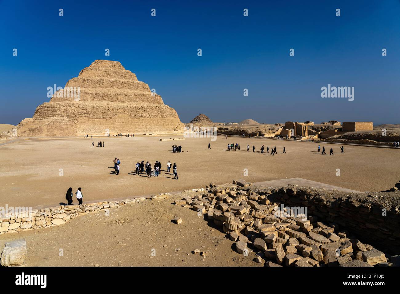 Stufenpyramide des Djoser, Saqqara, Ägypten Stockfoto