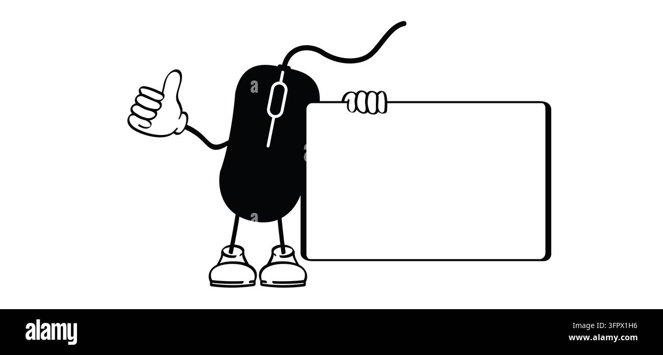 Gesicht und Computermaus. Soziale Medien. Maus mit Scroll- und Klick-Optik-Technologie. Sie können den Cursor genau auf dem Bildschirm bewegen, indem Sie cli Stockfoto