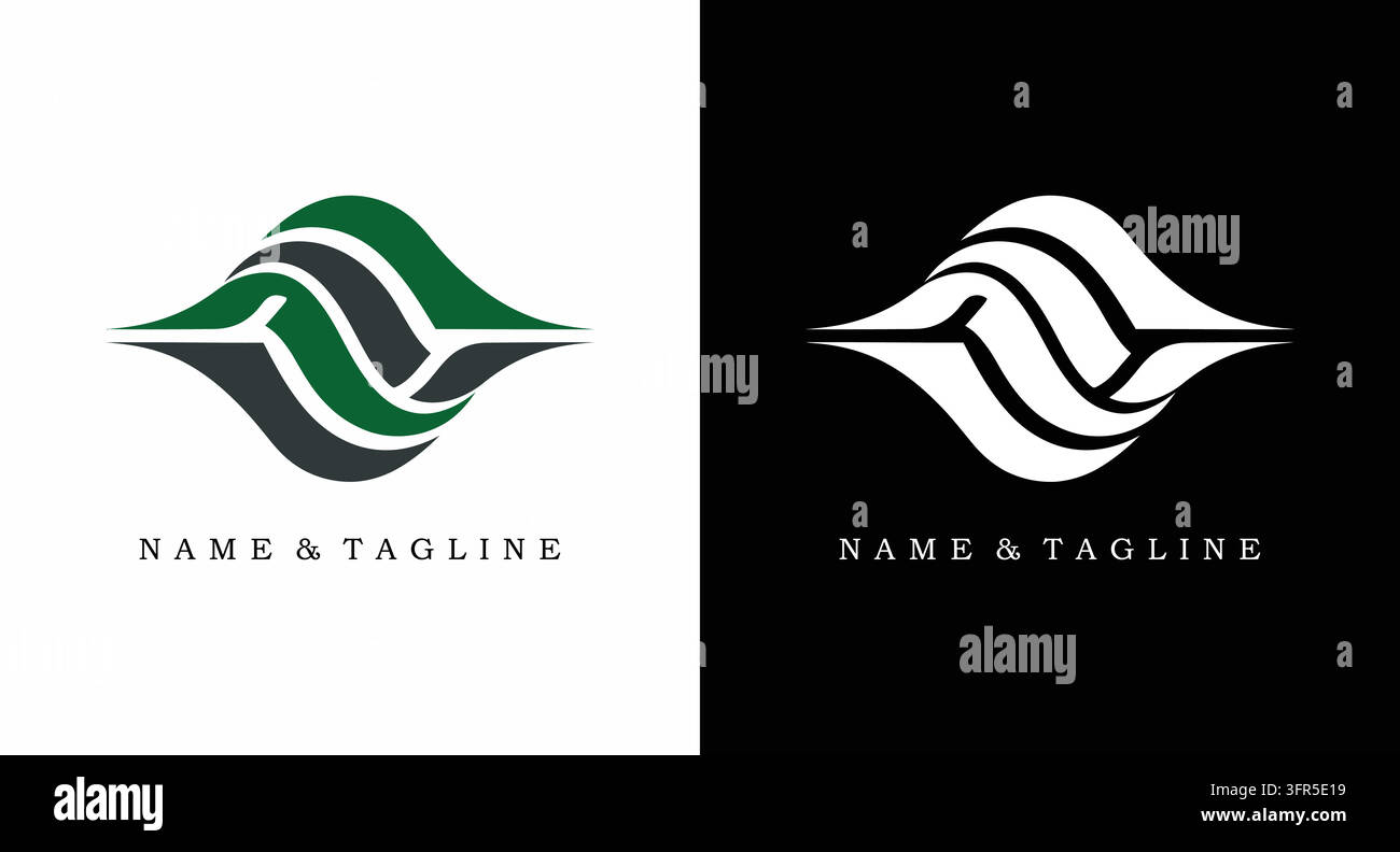 Abstraktes stilisiertes Blatt-Logo-Design, das Natur und Nachhaltigkeit repräsentiert Stock Vektor
