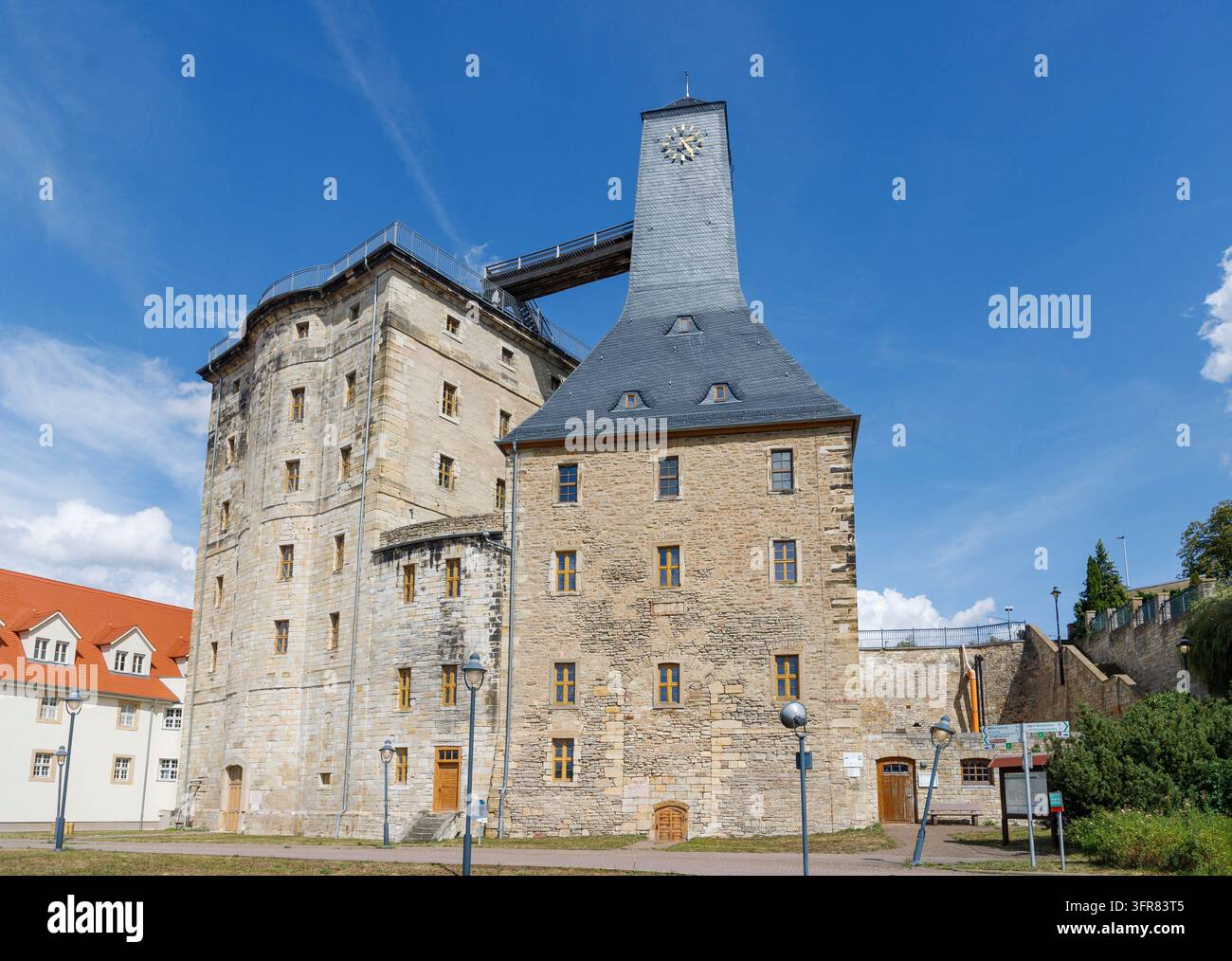 Bad Duerrenberg, Saalekreis, Sachsen-Anhalt, Deutschland: Borlach-Turm und Museum Stockfoto