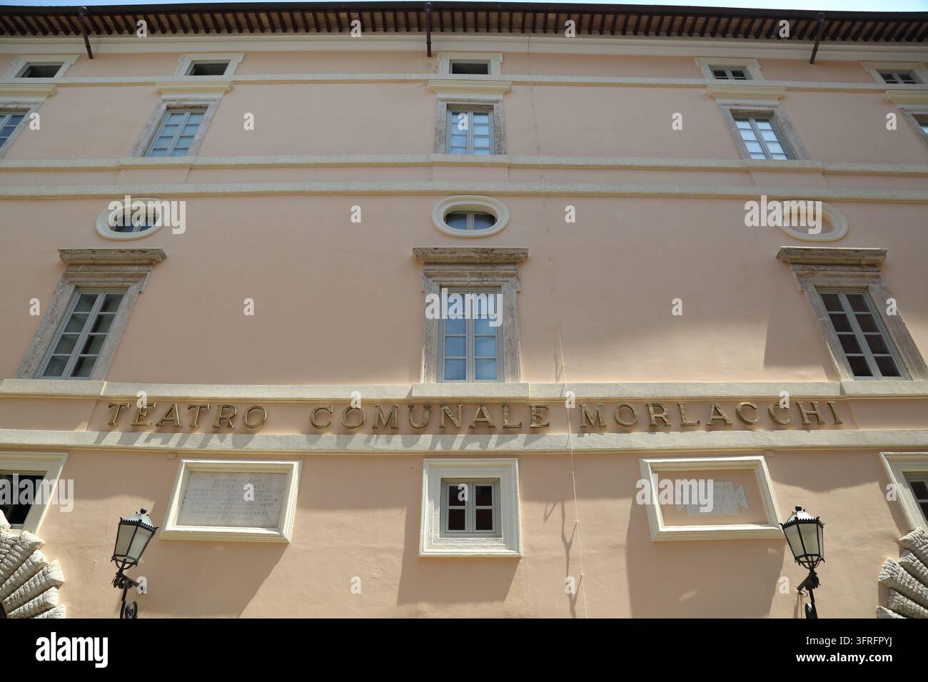 Perugia ist eine italienische Stadt und die Hauptstadt der Region Umbrien. Sie ist bekannt für die Verteidigungsmauern, die ihr historisches Zentrum umgeben. Stockfoto