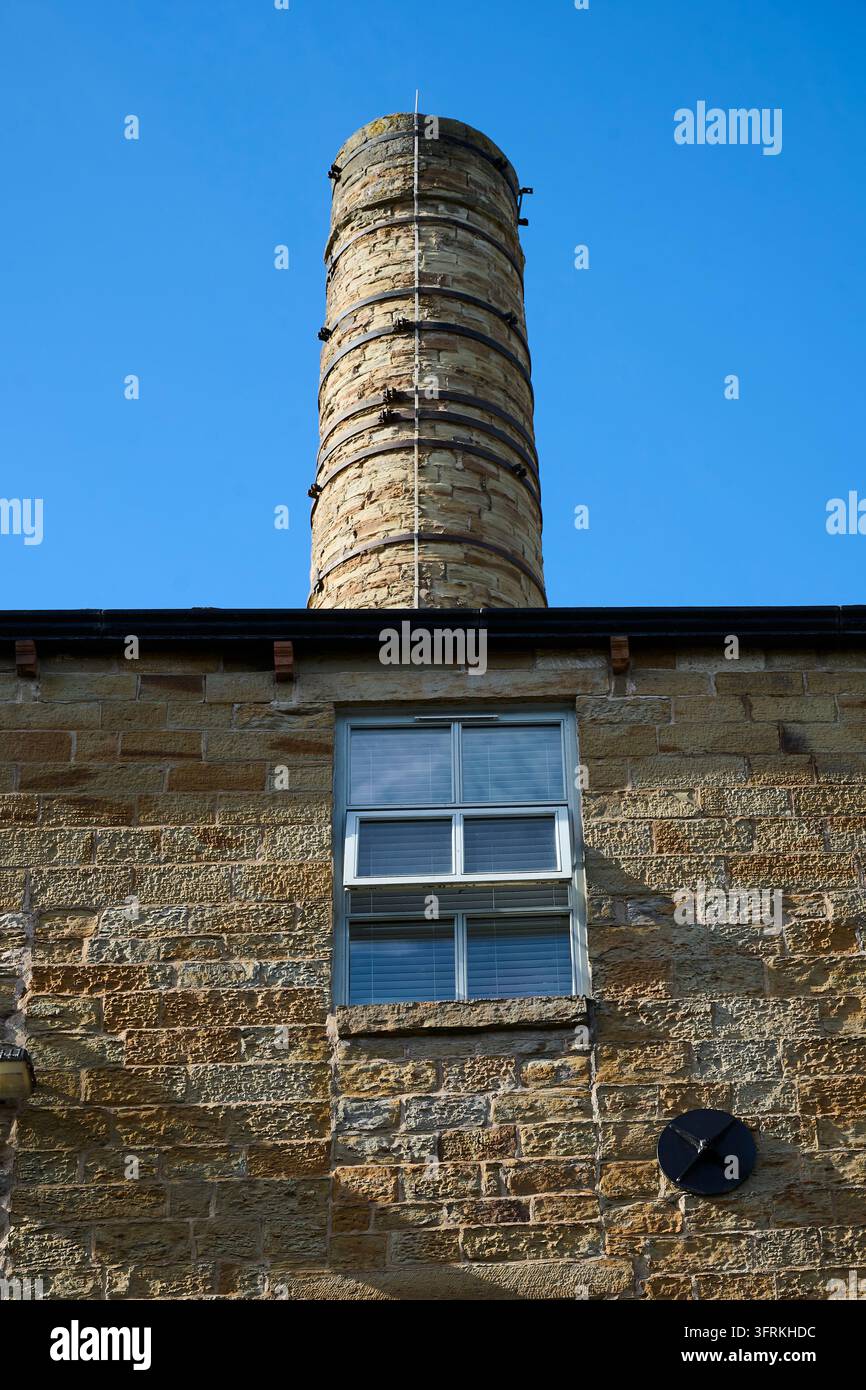Ehemalige Baumwollspinnerei restauriert und zu Wohnungen umgebaut, Burnley, UK Stockfoto