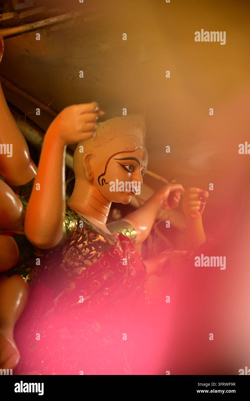Porträts der göttlichen Kraft, Anmut und der ewigen Stärke von maa Durga. Stockfoto