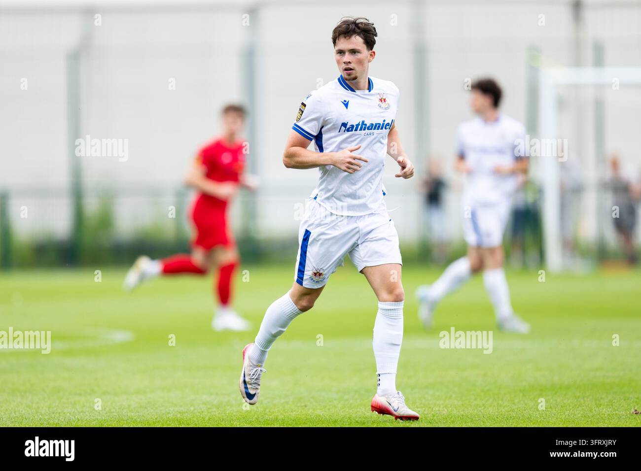 Owen Pritchard aus Penybont im Einsatz. Cardiff Dracs gegen Penybont in einem Vorsaison-Freundschaftsspiel im Cardiff City House of Sport am 20. Juni 2026. Stockfoto