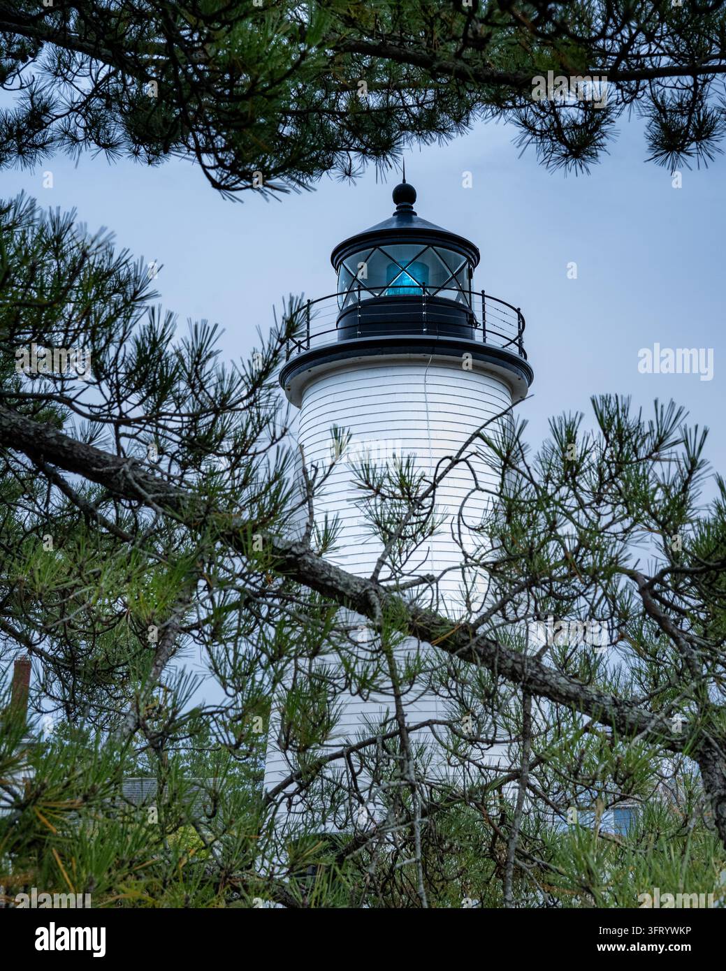 Leuchtturm Plum Island Stockfoto