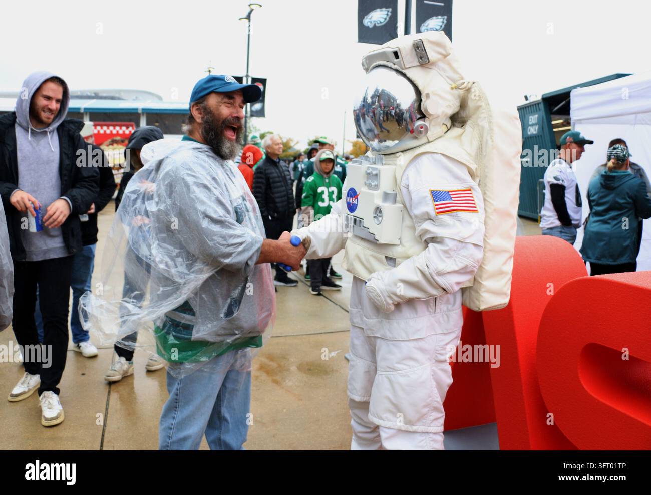 NASAs Inspirationstour im Lincoln Financial Field, Philadelphia, Pennsylvania, 4. Oktober 2026 Stockfoto