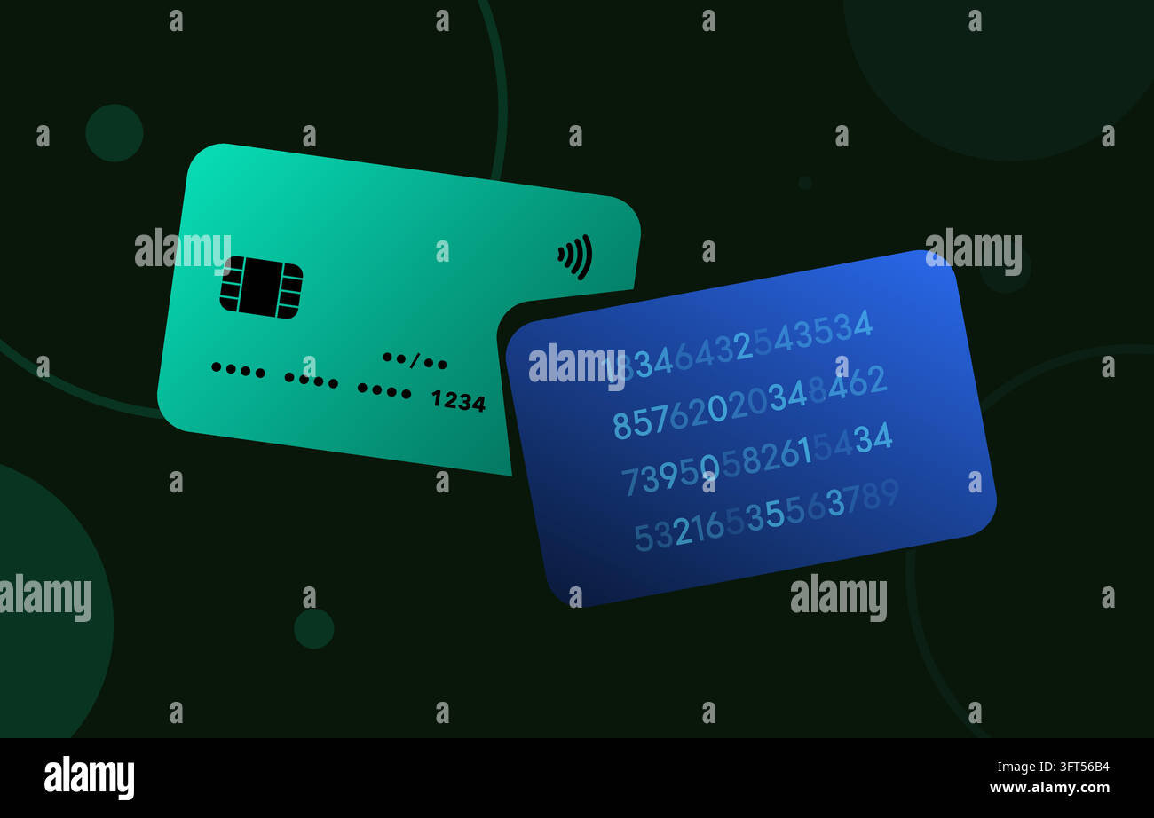 Die Zahlungstokenisierung ersetzt Kartendaten durch sichere Token für geschützte Transaktionen. Die Kartentokenisierung sichert Zahlungsdaten während des Checkouts und im digitalen Handel, Vektorillustration. Stock Vektor