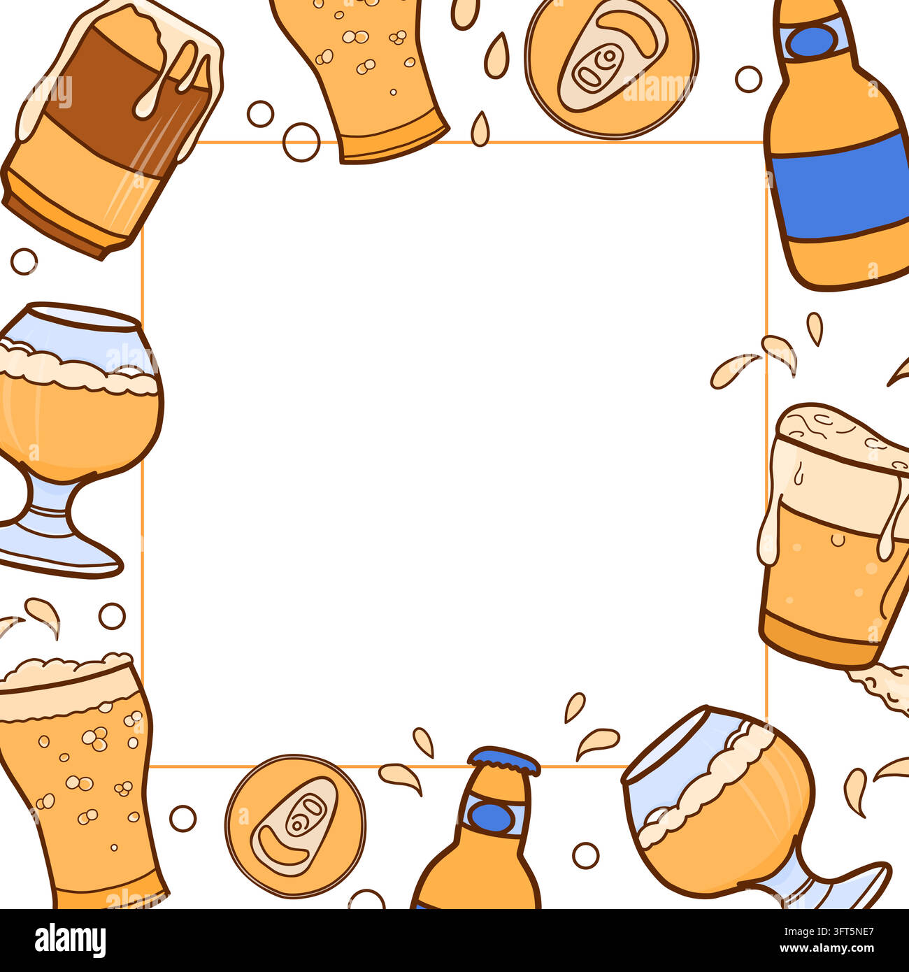 Bier-Randvorlage Stock Vektor