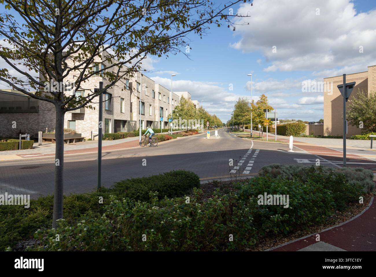 Radfahrer, Eddington Avenue, Eddington, Cambridge, 2026 Stockfoto