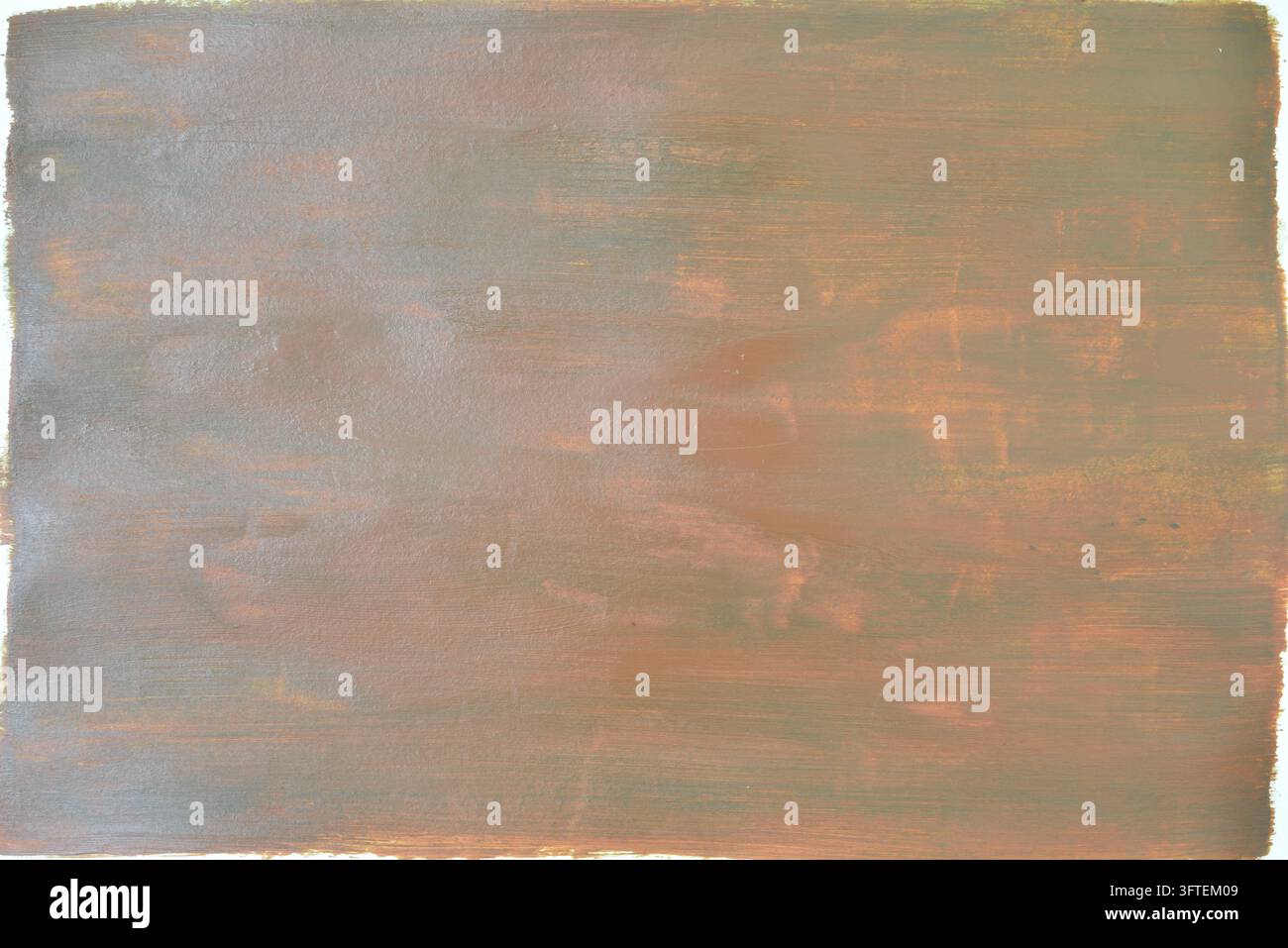 Gedämpfte graue und braune abstrakte gemalte Textur mit geschichteten Pinselstrichen und einer zurückhaltenden erdigen Farbpalette Stockfoto