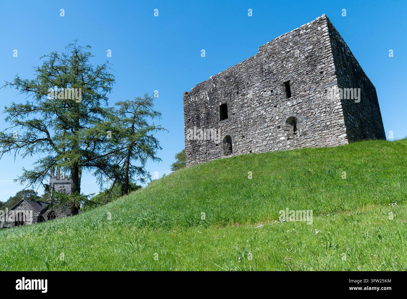 Lydford Castle und Saxon Town in Devon, UK Stockfoto