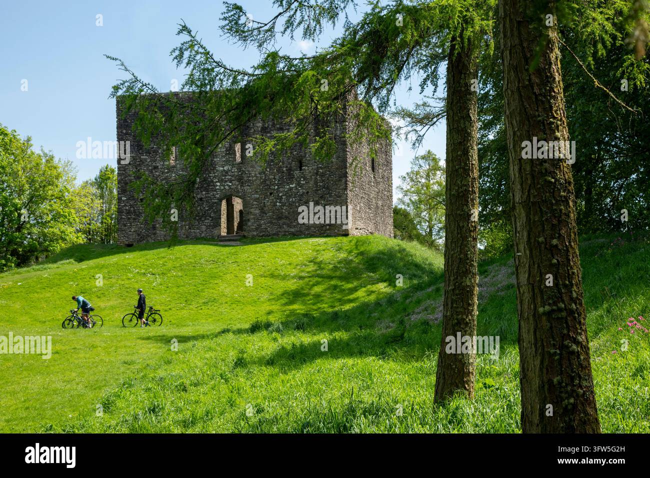 Lydford Castle und Saxon Town in Devon, UK Stockfoto