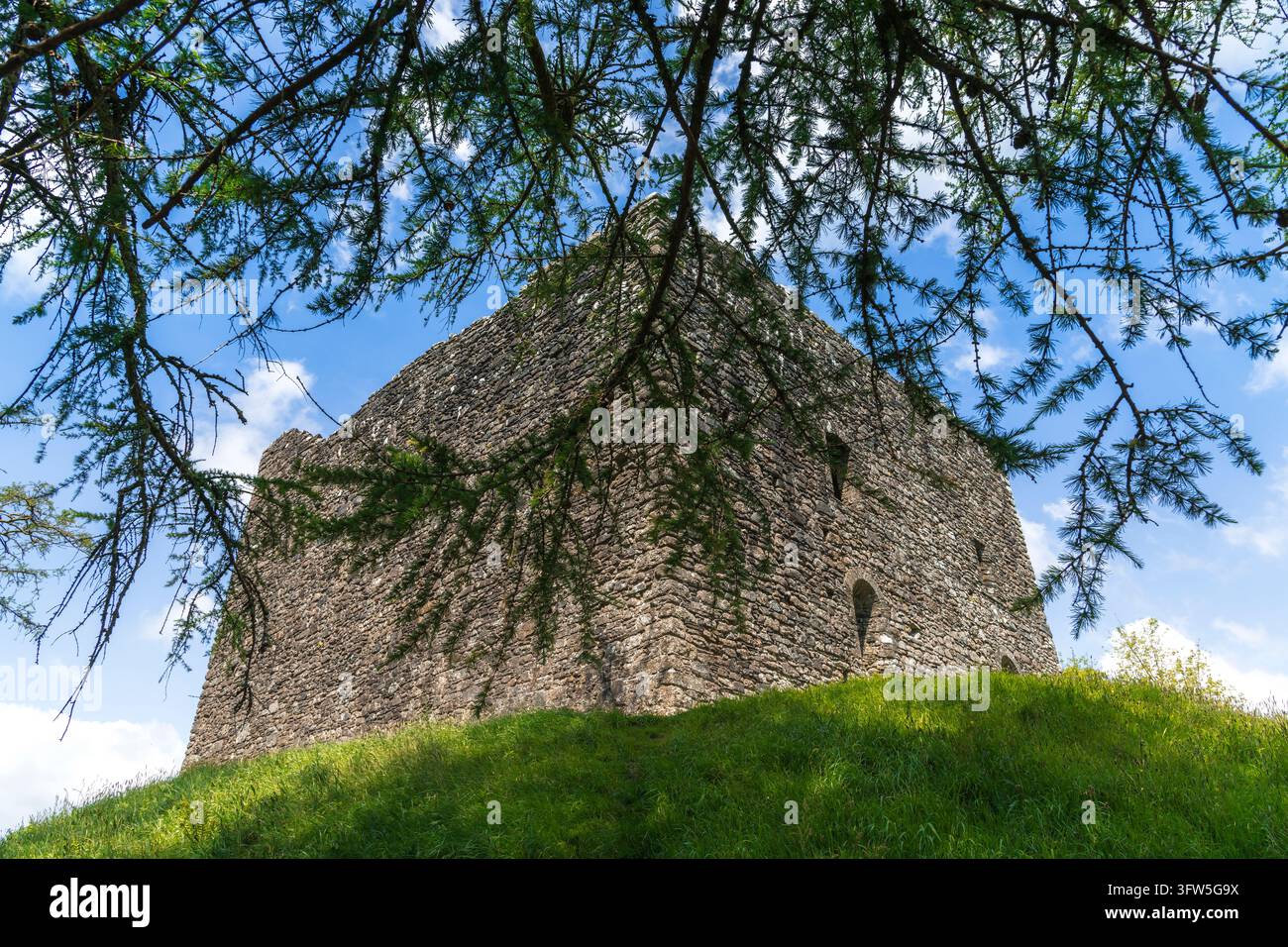 Lydford Castle und Saxon Town in Devon, UK Stockfoto