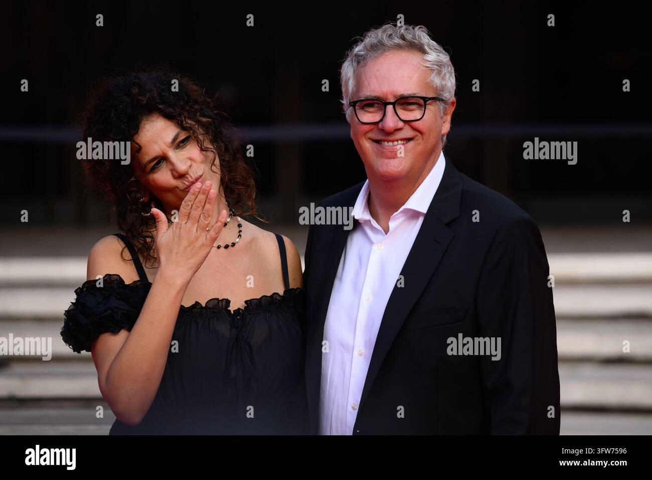 Roberta Procida, Simone Spada besuchen den roten Teppich von ''Il Milanese'' während des 21. Rome Film Festival im Auditorium Parco della Musica in Rom (Italien), am 17. Oktober 2026. Stockfoto