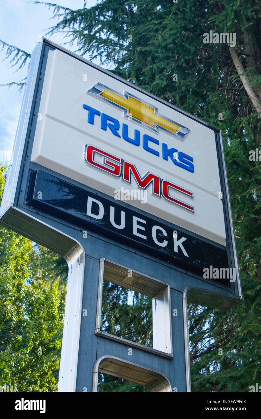 Ein Chevrolet Trucks & GMC-Händler in Vancouver, BC. Stockfoto