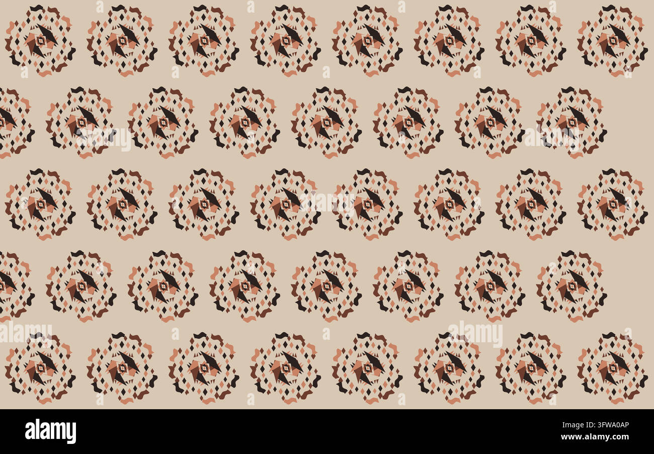 Material Wave Parquet Pattern präsentiert eine polierte Wellenparkettkomposition, die aus versetzten Sinus-Parkettfliesen besteht. Der Terrazzosto und Espresso-Col Stock Vektor