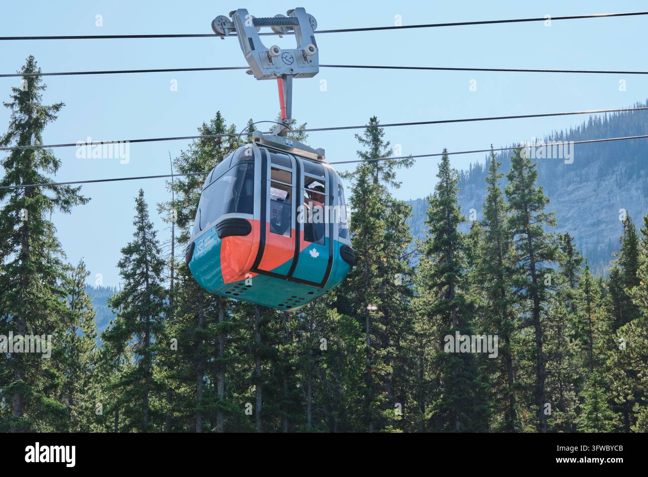 Sulphur Mountain Banff Gondel im Banff-Nationalpark Alberta Stockfoto
