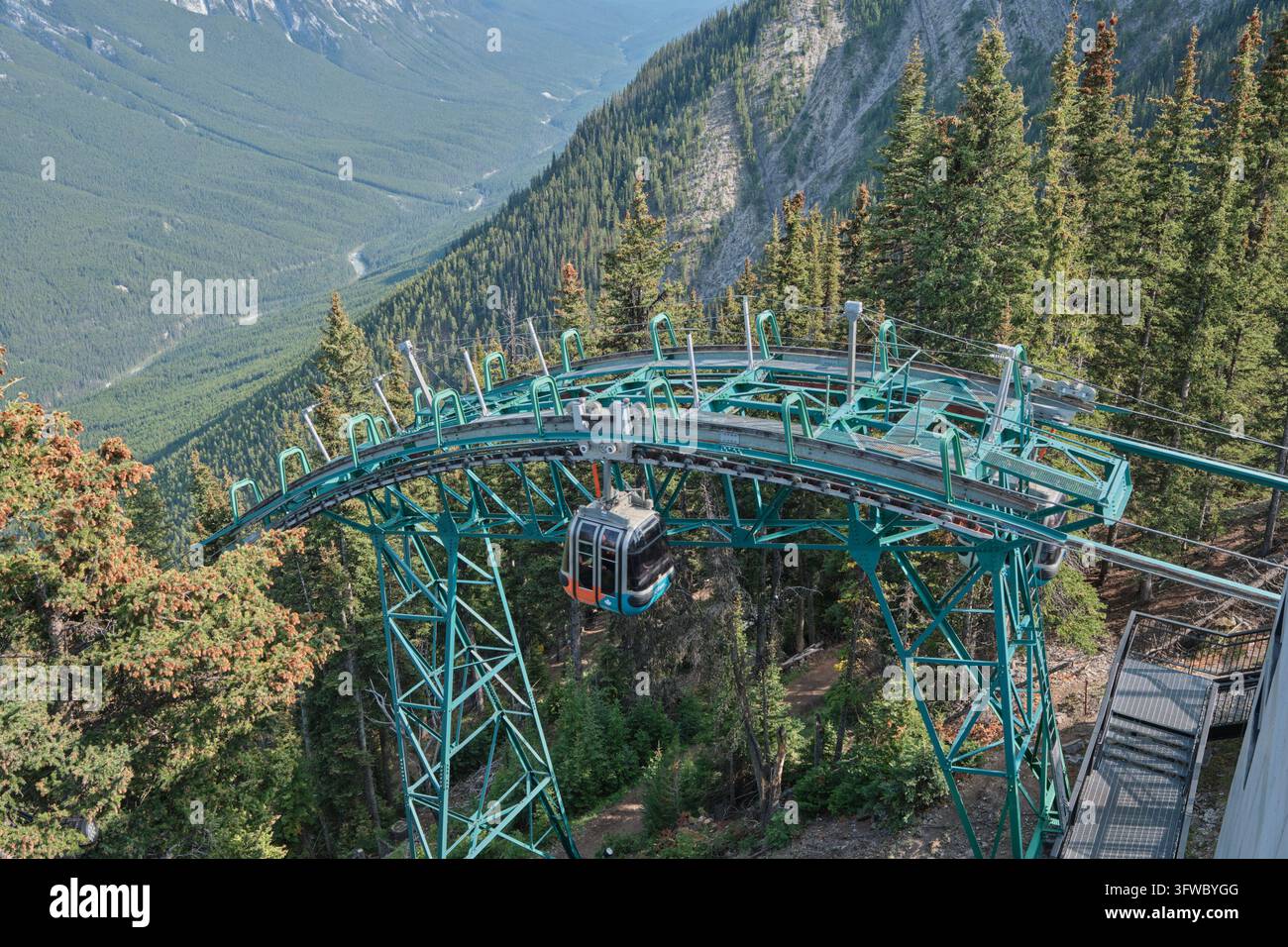 Sulphur Mountain Banff Gondel im Banff-Nationalpark Alberta Stockfoto
