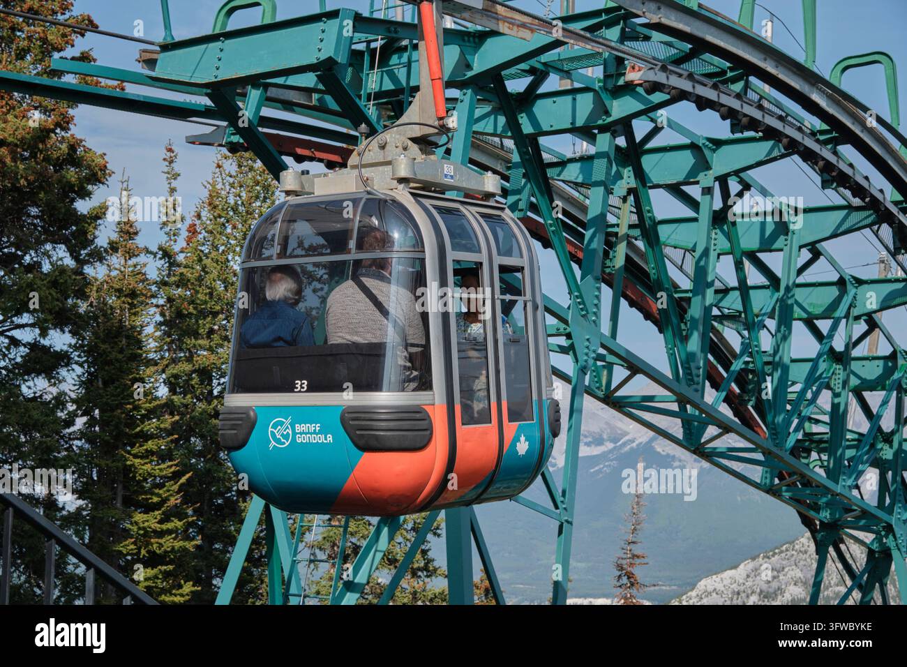 Sulphur Mountain Banff Gondel im Banff-Nationalpark Alberta Stockfoto