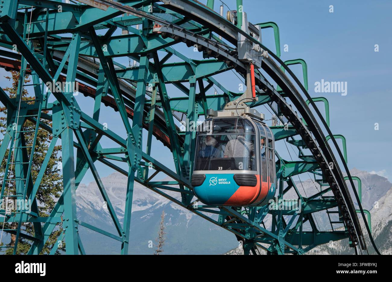 Sulphur Mountain Banff Gondel im Banff-Nationalpark Alberta Stockfoto