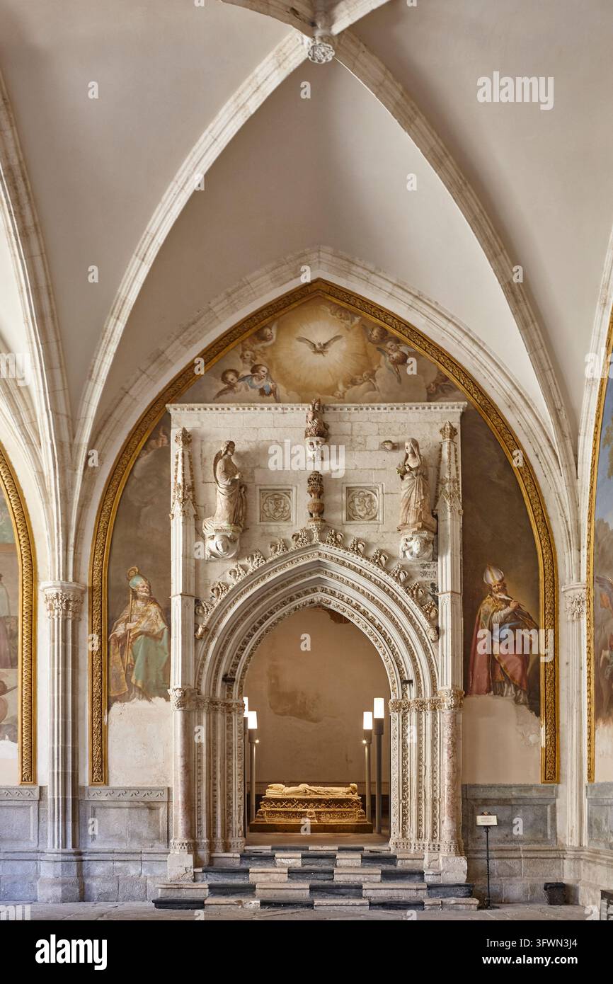 Innenraum der Kathedrale von Toledo. Kapelle San Blas und Kreuzgang. Spanien Stockfoto