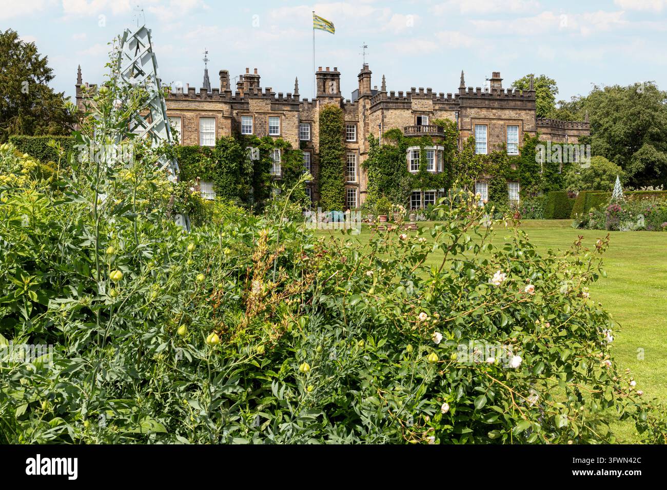 Renishaw Hall & Gärten, Derbyshire, England UK Stockfoto