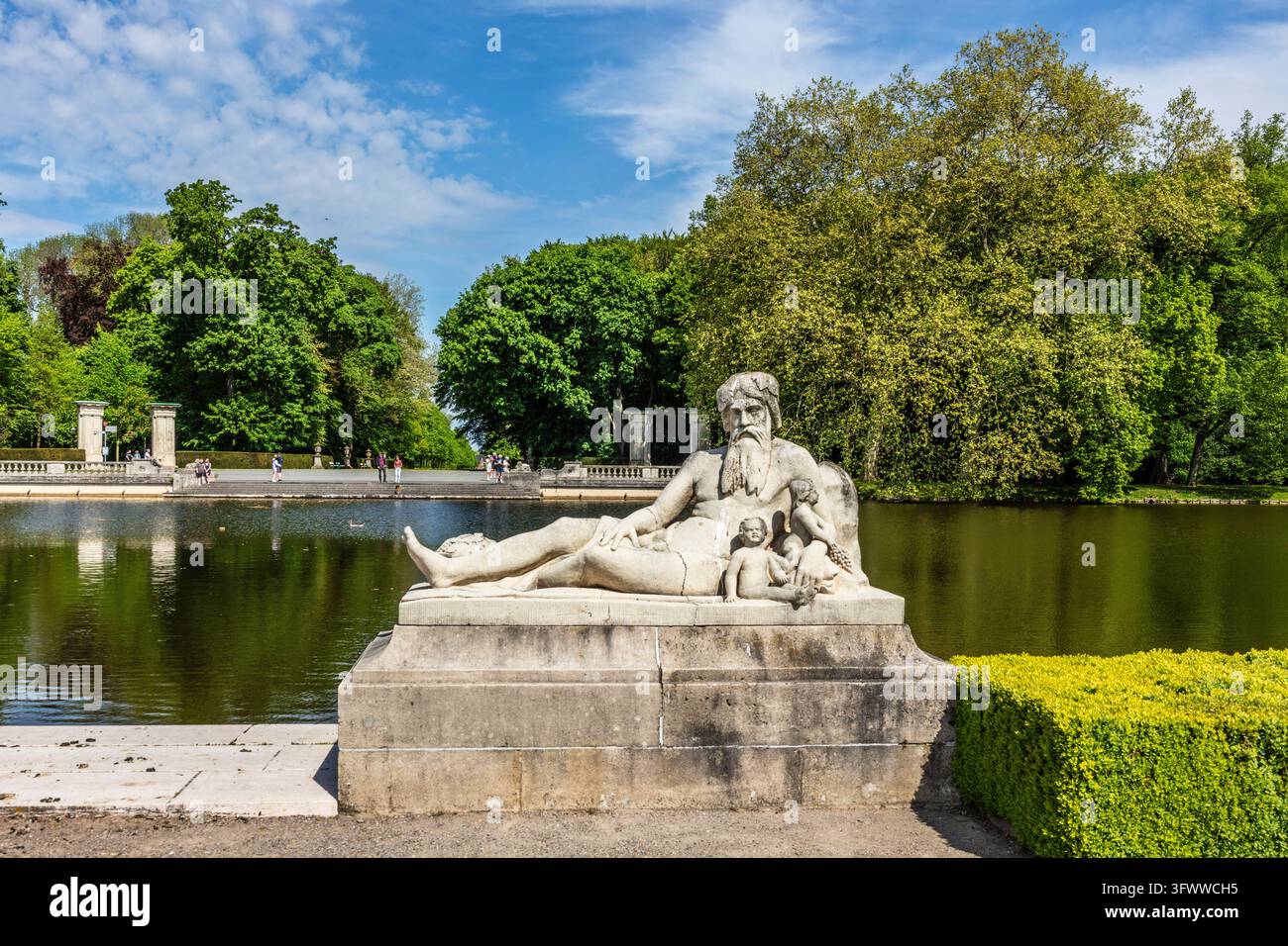 Schloss Nordkirchen in einem Parkland aus dem 18. Jahrhundert Das Versailles des Münsterlands, eines der schönsten Barockschlösser in Deutschland, Nordk Stockfoto