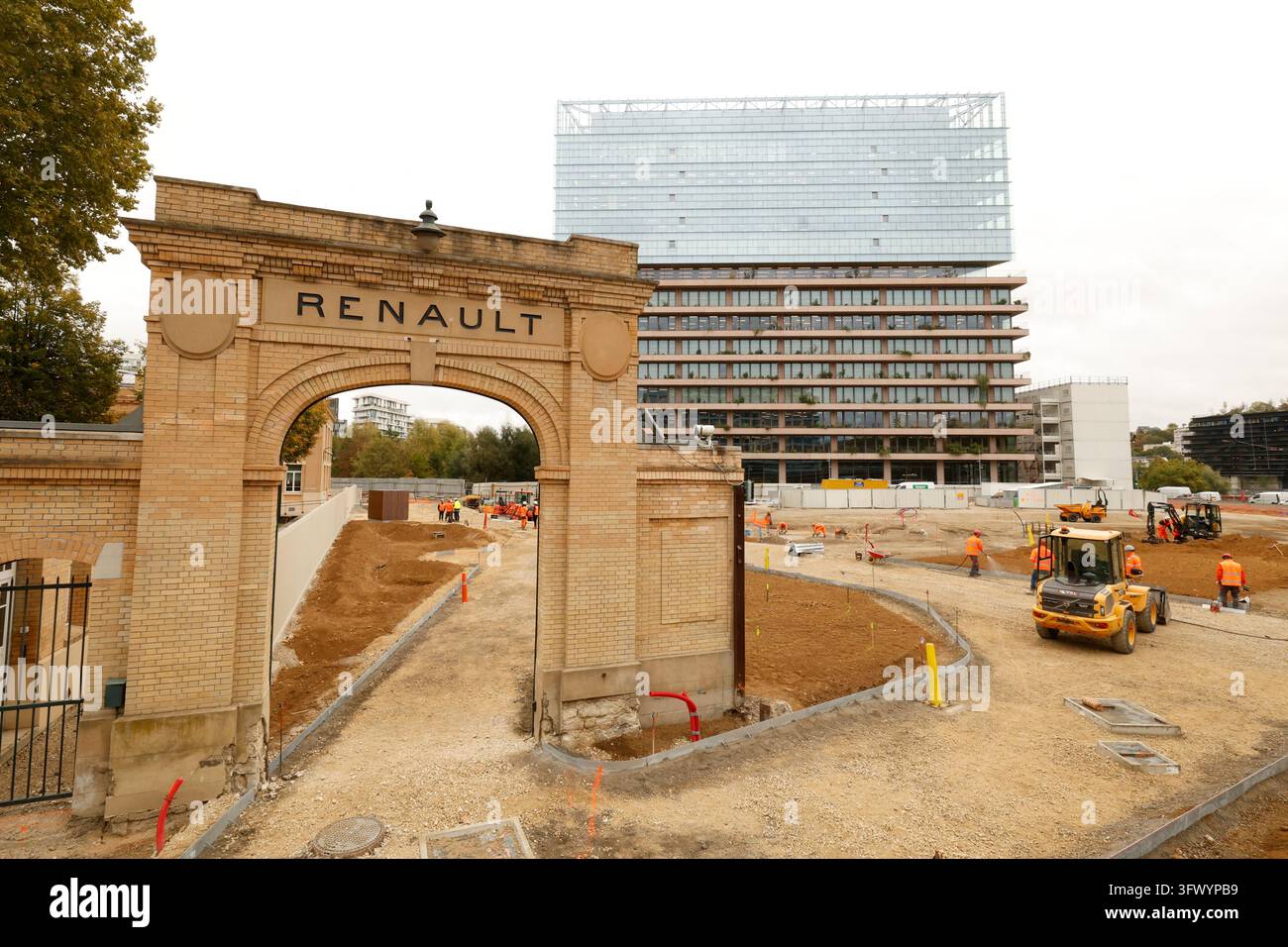 DAS GROSSE NEUE KONTEMPORÄRE KUNSTZENTRUM ILE SEGUIN BOULOGNE BILLANCOURT Stockfoto