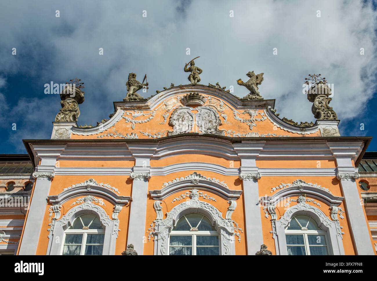 Schloss Nové Hrady, "Tschechisches Versailles", Schloss im französischen Stil, Rokoko-Stil, 18. Jahrhundert, Dorf Nové Hrady, Region Pardubice, Böhmen, Tschechien Stockfoto