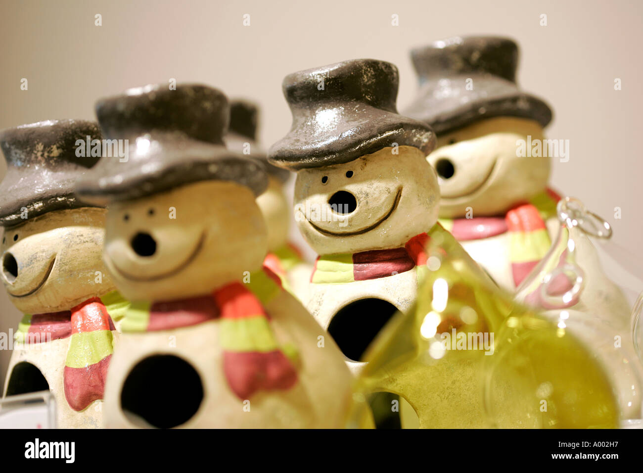 Schneemann Weihnachten X-Mas Dekoration, Christian Vater Weihnachtsbeleuchtung Spielzeug Silvester Neujahr Puppe dekorieren Party Feier, präsentiert Stockfoto