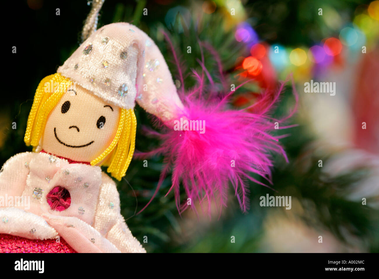 X-Mas Xmas Dekoration Spielzeugpuppe dekorieren Party Feier weichen Geschenke Weihnachten Neujahr Christian Vater Weihnachtsbeleuchtung Stockfoto