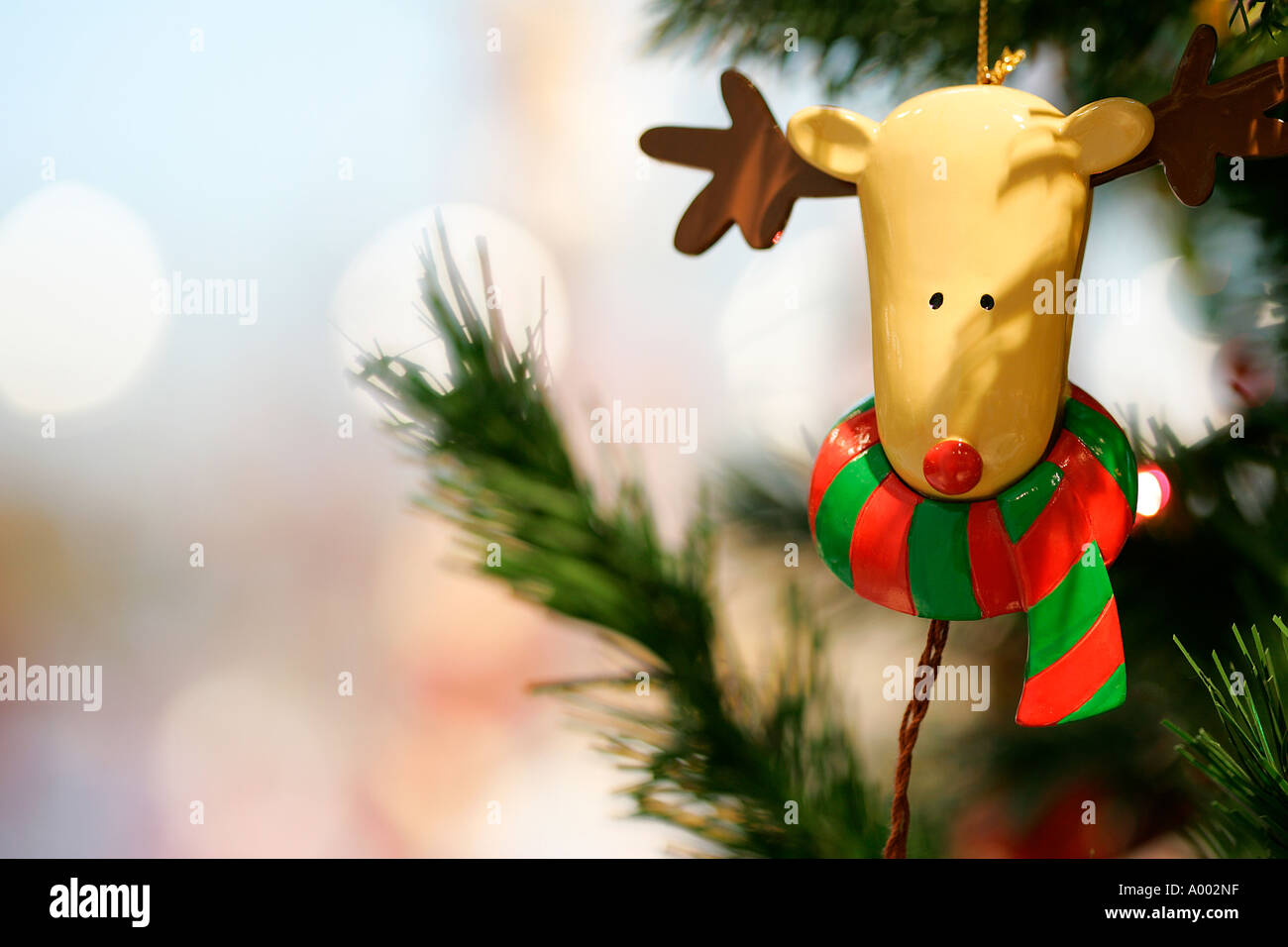 Rudolph das rote Nase Rentier Weihnachten X-Mas Dekoration Spielzeug dekorieren Party Feier weichen Geschenke Weihnachtsbeleuchtung Neujahr Stockfoto