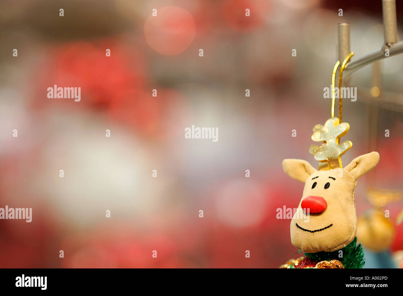Rudolph das rote Nase Rentier Weihnachten X-Mas Dekoration Spielzeug dekorieren Party Feier weichen Geschenke Weihnachtsbeleuchtung Neujahr Stockfoto