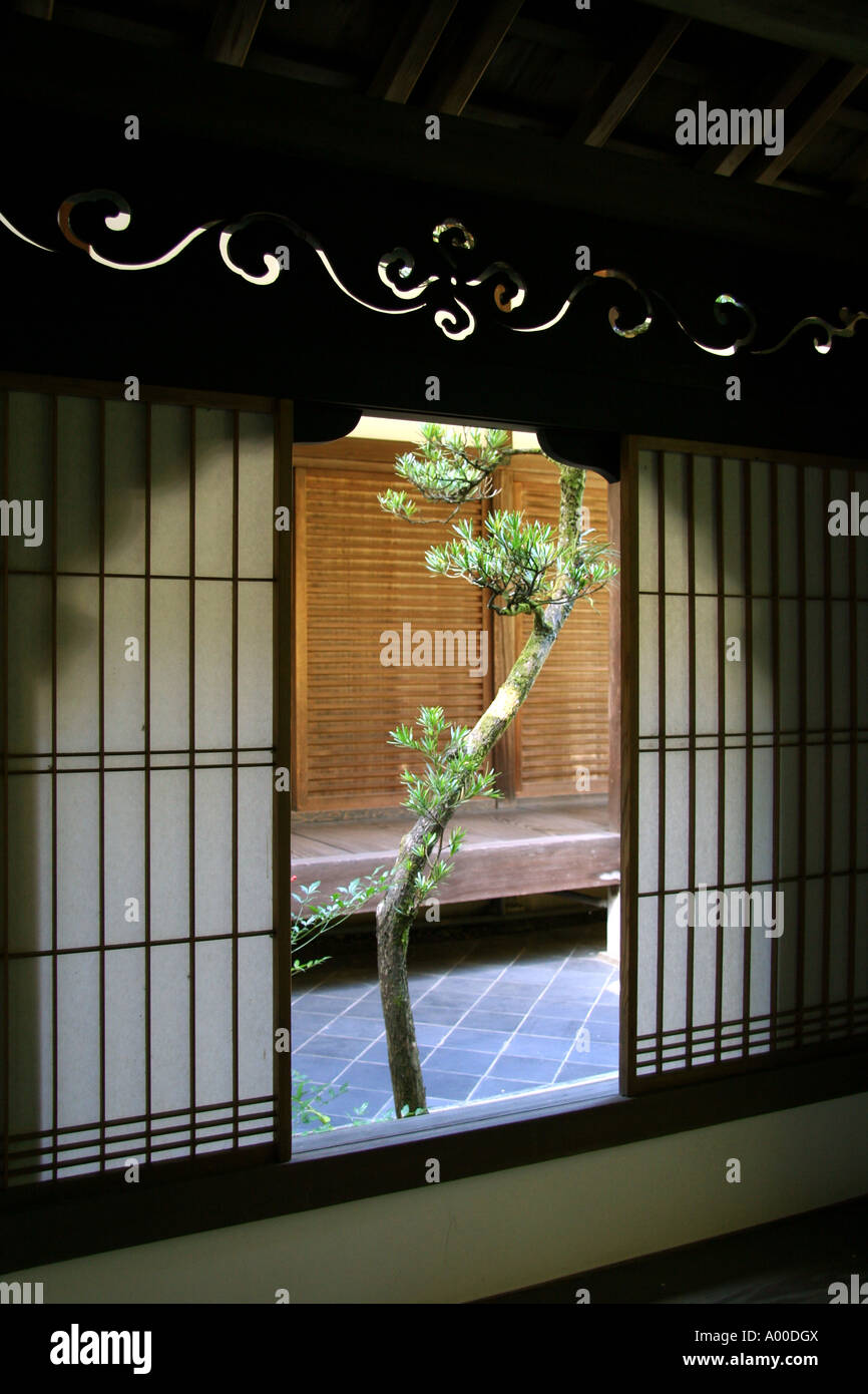 Shoji am Koto-im Daitokuji-Tempel Stockfoto