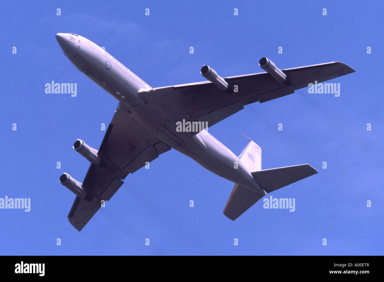 Boeing 707, betrieben von der Royal Australian Air Force RAF Fairford abfliegen Stockfoto