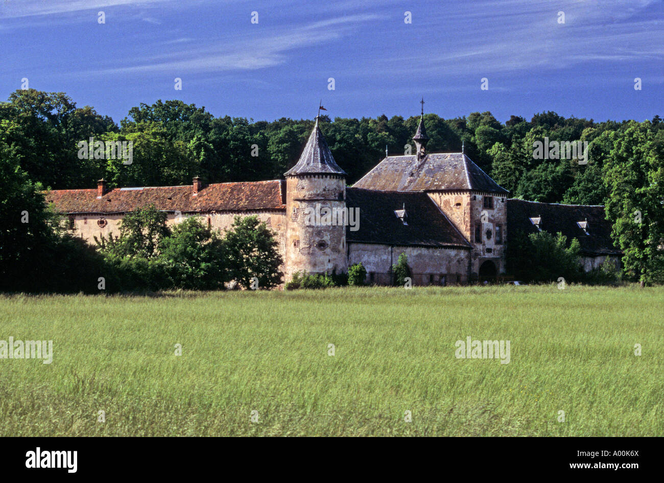 LAND MANOR HAUS ELSASS FRANKREICH Stockfoto