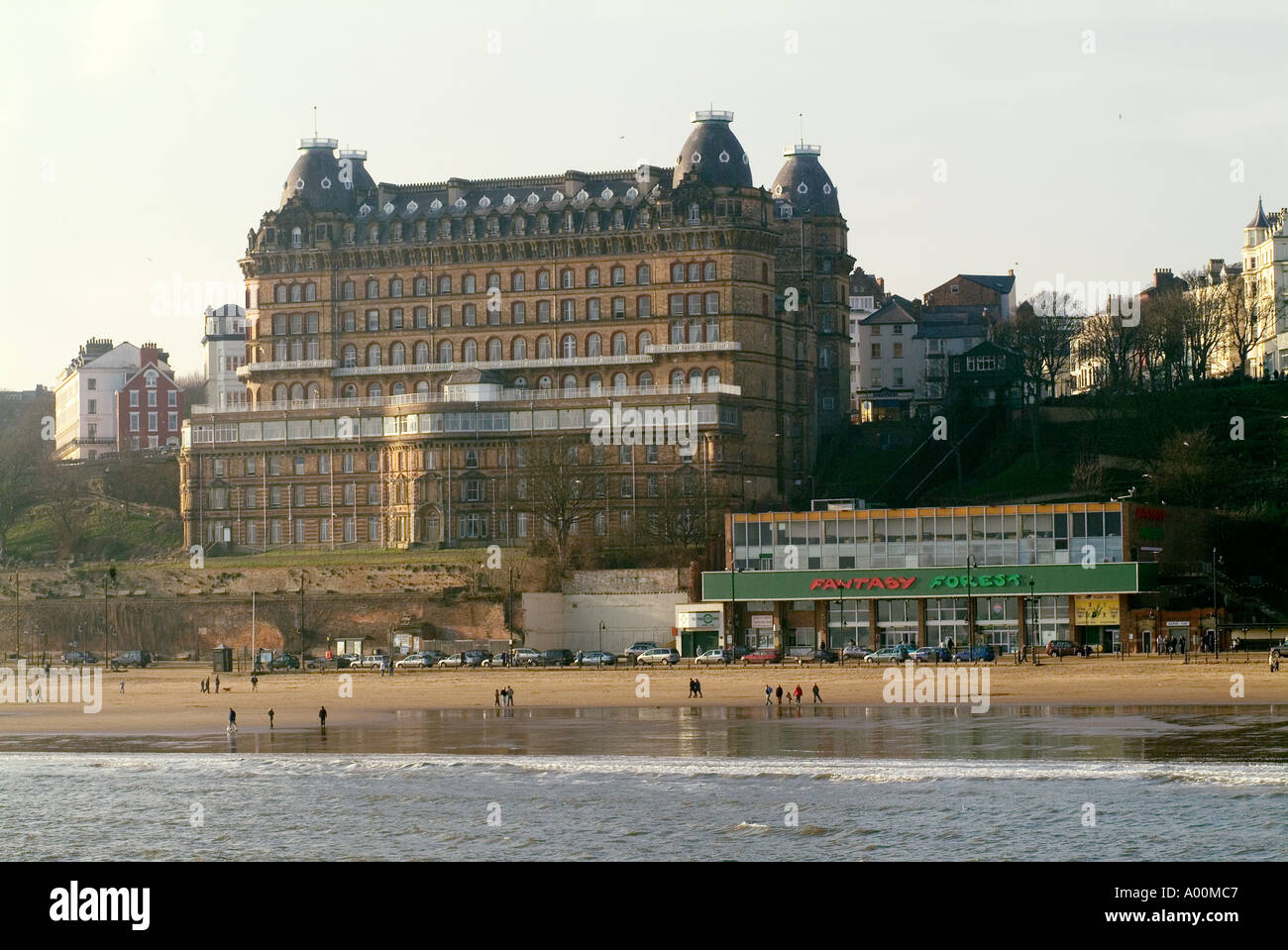 Grand Hotel in Scarborough in North Yorkshire Sefront Meer Reisen Strand Meer Seite Meer Stockfoto