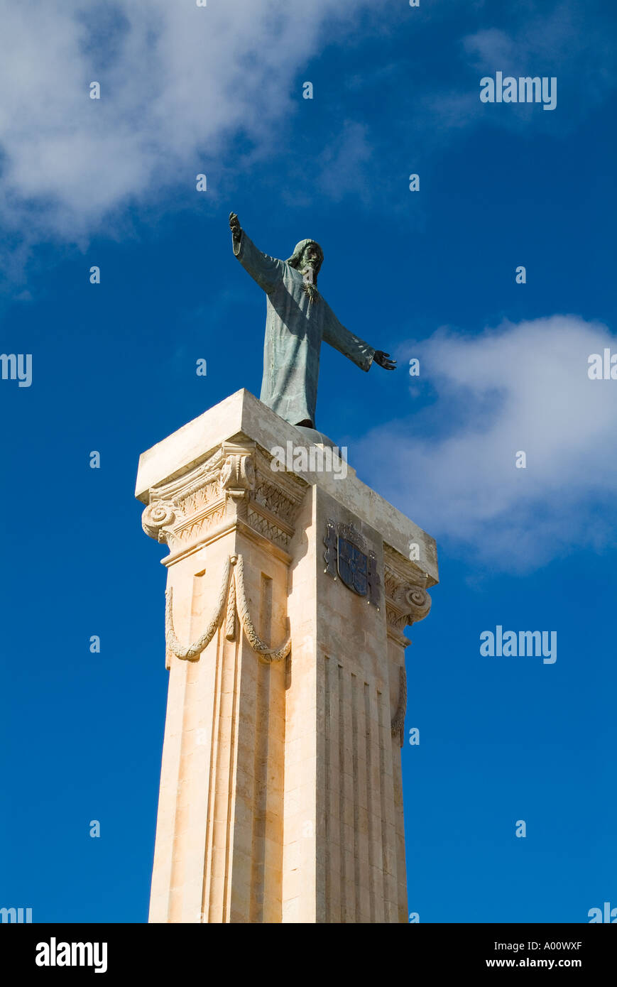 dh Jesus Christus Statue MONTE TORO MENORCA BALEAREN Monument Menorcas Höchster Punkt menorca Stockfoto
