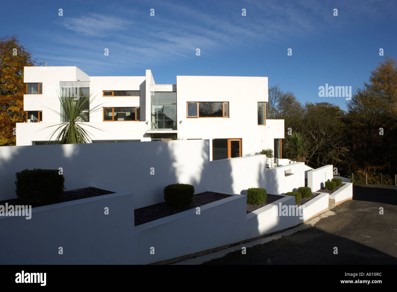 modernen Haus im Art-Deco-Stil, weiß lackiert Stockfoto