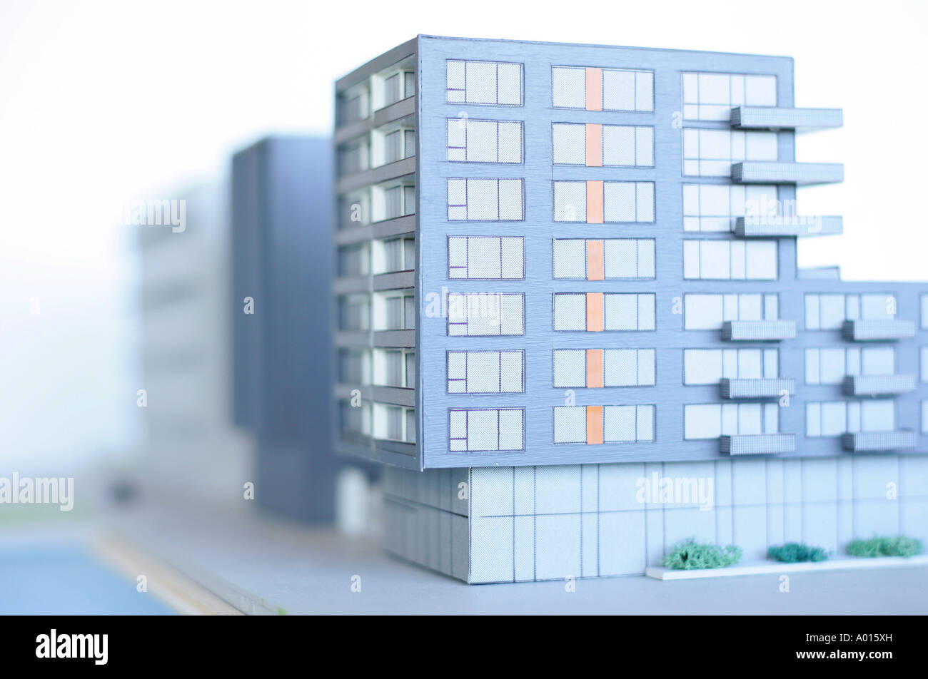 Maquette des Apartment-Projekts Stockfoto