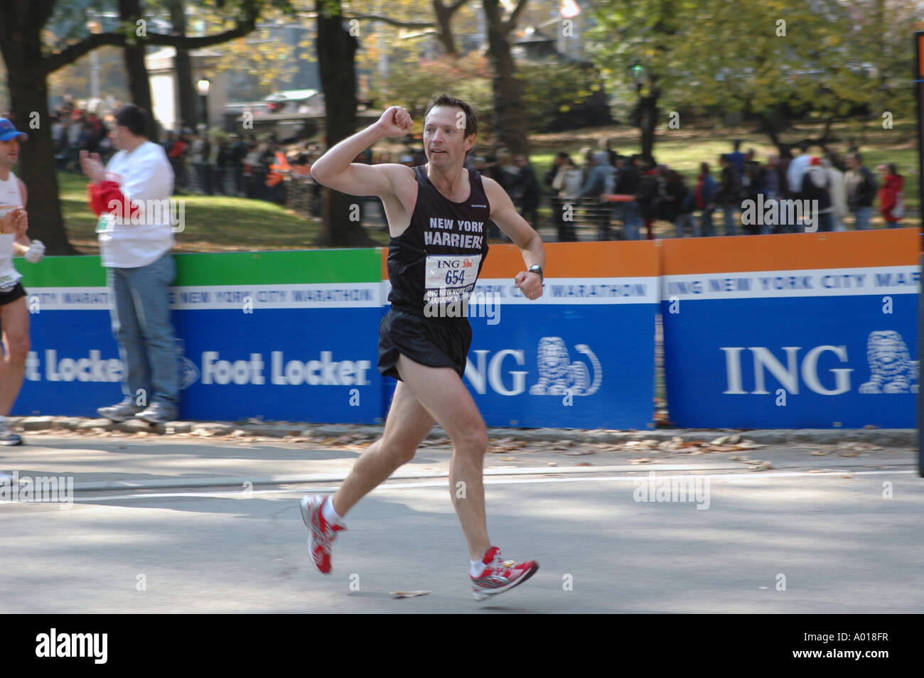 NYC New Yorker Alec Rainsby läuft für New York City Marathon 2006 im Central Park Stockfoto