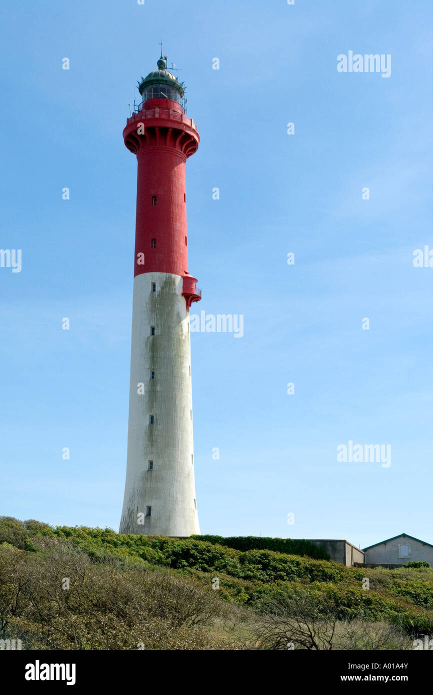PHARE De La Coubre auf der Côte Sauvage nördlich von Royan Charente Maritime-Frankreich Stockfoto