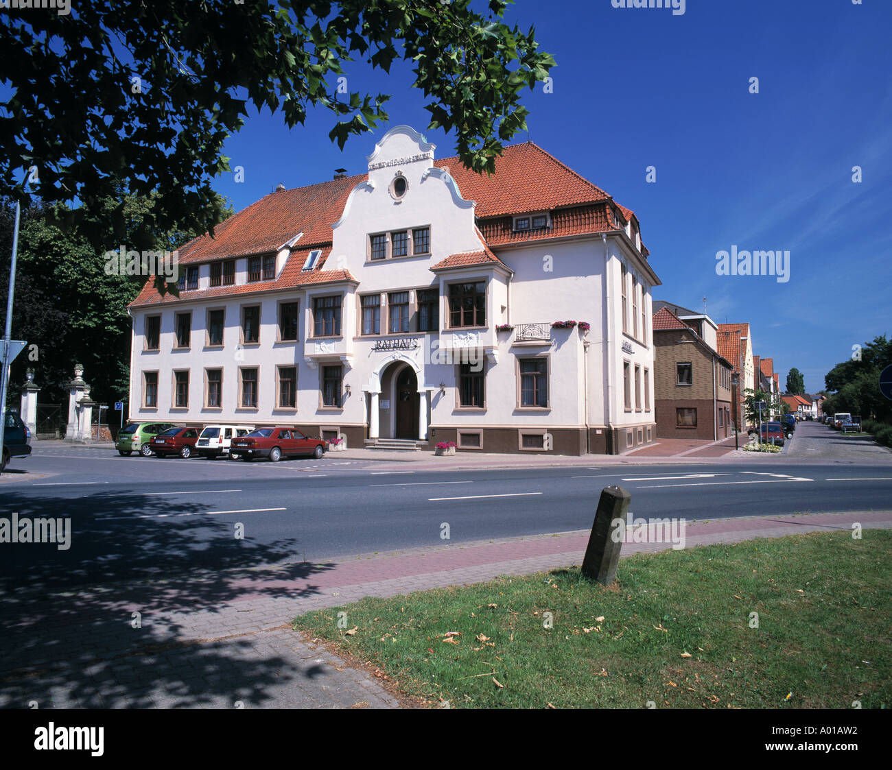Rathaus in Hoya, Mittelweser, Niedersachsen Stockfoto
