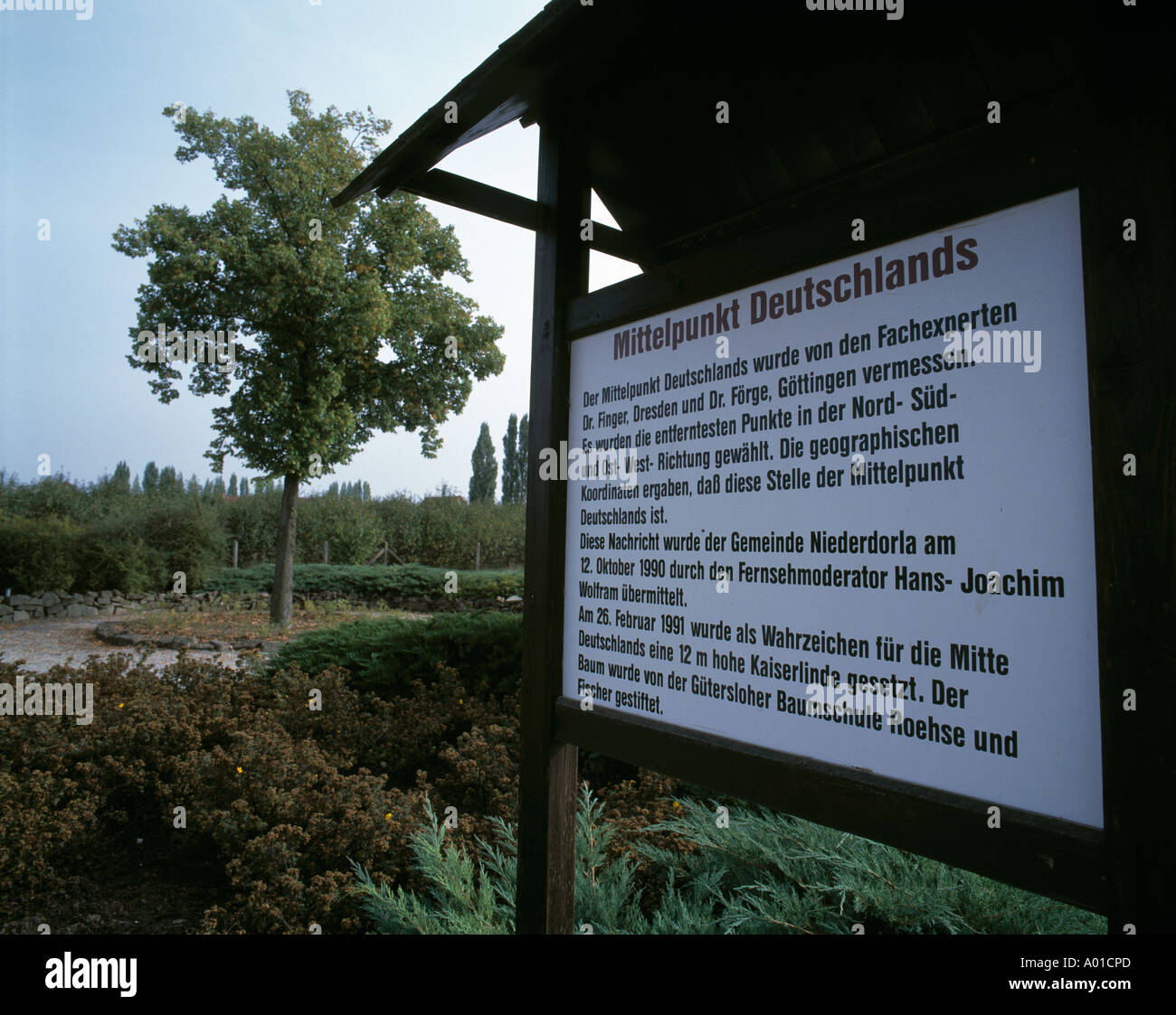 D-Niederdorla, Thüringen, Naturpark Eichsfeld-Hainich-Werratal, deutschen Herz, geographischen Herzen von Deutschland Stockfoto