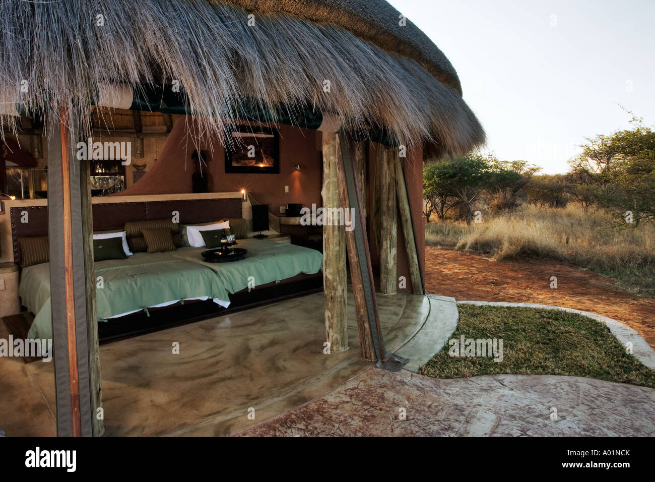 Die Bush-Suite in Okonjima Private Game Reserve in Namibia Stockfoto