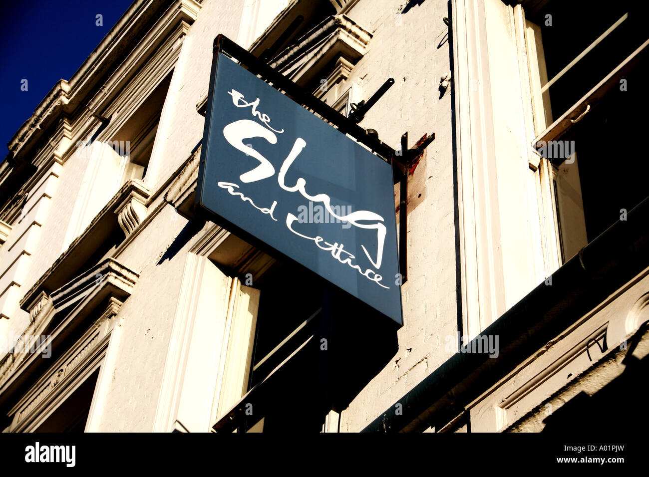 Slug & Salat Pub Schild in London Stockfoto