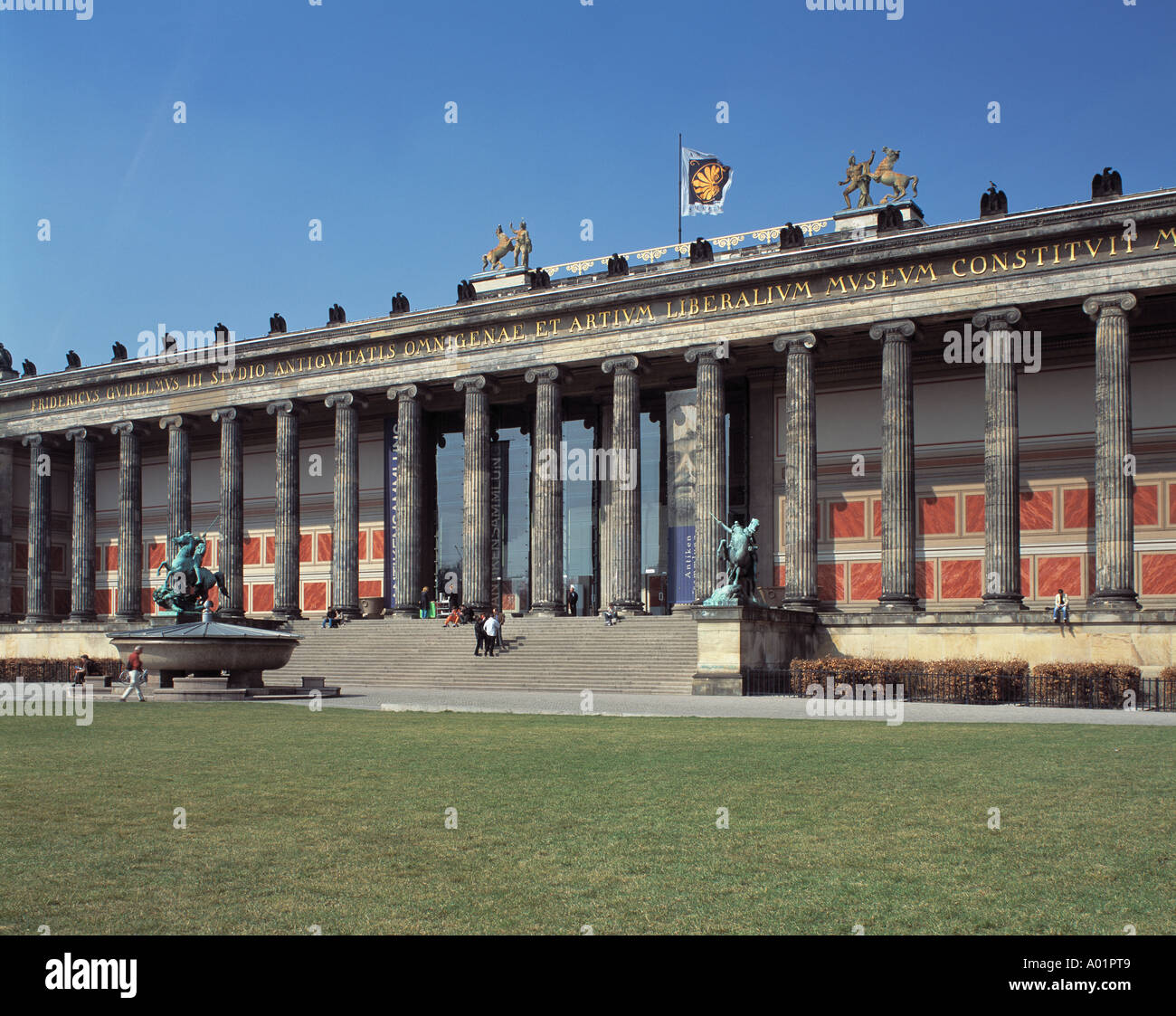 Lustgarten, Altes Museum Mit Antikensammlung, Baustil Eines Tempels, Saeulenreihe, Ionische Saeulen, Berlin Stockfoto